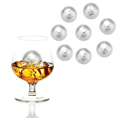 6 Piezas Cubos de Hielo de Acero Inoxidable Reutilizables miniatura 3