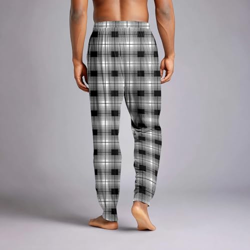 Pajama Pants Men Lightweight Drawstring Solid Comfortable Pants Lounge Bottoms Loose Fit Soft Pj Pant With Pockets4