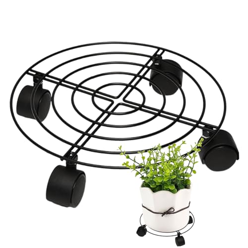 Rouleau de support de pot de fleurs avec roulette ronde robuste pour jardin