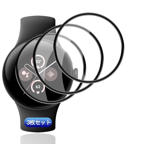 y3Zbgz Ή Google Pixel Watch 3 41mm tB KXtB 3 PET Yf@ ߗ Ή Pixel Watch3 41mm یtB 3DȖʃJo[ Ή pixel watch3 tیtB