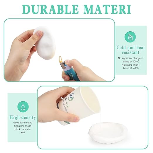 Image of Wall Hole Sealing Cement Clay Sealant, Waterproof crack Repair Putty for Filling Holes, Cracks & Gaps Around AC, Windows, Doors & Pipes, Easy Molding Sewer Mending Plasticine (10,White)