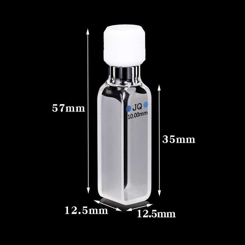 Cuvette en quartz avec bouchon à vis 10 mm pour analyses de précision