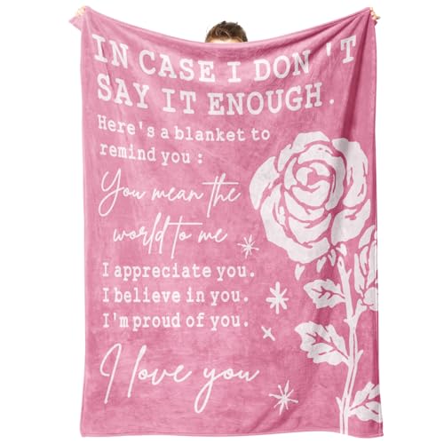 Afterprints Christmas Romantic Gifts for Her, Girlfriend, Wife, I Love You Blanket,...