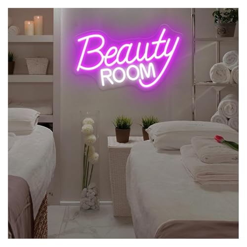 Néon décoration murale design moderne pour sublimer l'ambiance d'un salon de beauté élégant