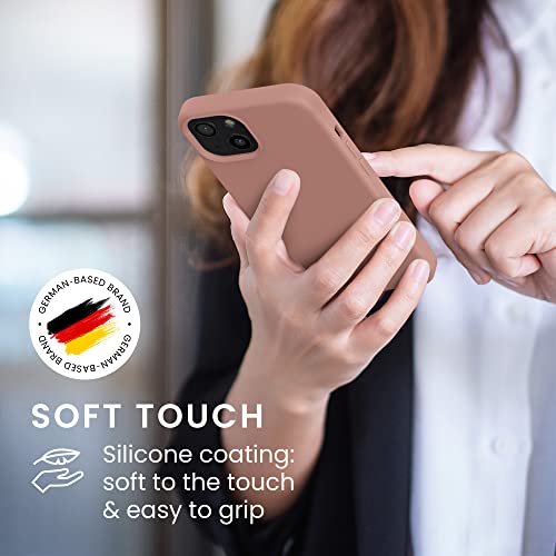 kwmobile Case Compatible with Apple iPhone 13 Case - TPU Silicone Phone Cover with Soft Finish - Orange Clay - Image 4