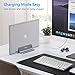 OMOTON Vertical Laptop Stand Holder, Desktop Aluminum Stand for MacBook with Adjustable Dock Size, Fits All MacBook, Surface, Chromebook and Gaming Laptops (Up to 17.3 inches), Gray