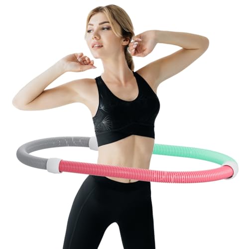 PFNRTH 3Ib Weighted Soft Spring Hula Hoop for Adults,Soft Waist Friendly Design and Efficient Fat Burning, Suitable for Various Venues, Homes, Outdoor Activities, etc.