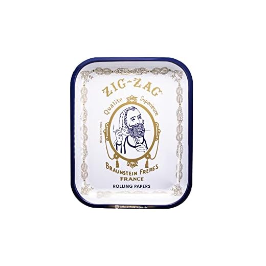 ZIG-ZAG Papers Metal Rolling Tray - Large - White