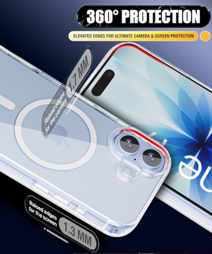 Image of WOW IMAGINE Ultra-Hybrid Back Case Cover for iPhone 17 2025 | Compatible with MagSafe | Drop and Camera Protection | Shock Proof Crystal Clear Mobile Back Case (PC+TPU, Transparent)