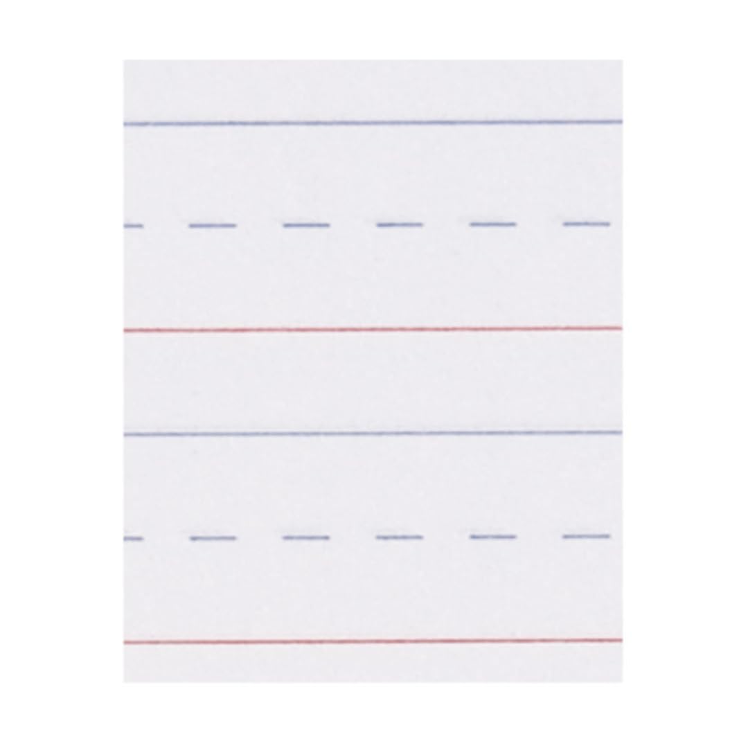 Pacon Quaderno a righe 2427, 24,8 x 19,1 cm, 200 pagine (100 fogli), rilegatura a libro, grado K e Zaner-Bloser grado 1, rigatura 1,6 cm, linea mediana punteggiata 1,6 cm, spazio per saltare 1,6 cm