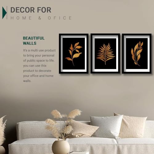 Image of kotart Modern Art Wall Paintings with Frame - Wall Posters /Paintings with Frame for Living Room - Framed Wall Art Painting /Hangings Set of 3 (Art 8, 19x25 inch)