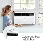 LG 14,000 BTU DUAL Inverter Smart Window Air Conditioner, 115V, Cools 700 Sq. Ft. for Bedroom, Living Room, Apartment, Quiet Operation, ENERGY STAR, works with LG ThinQ, Amazon Alexa and Hey Google - Image 3