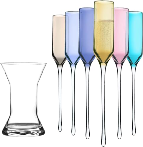 Verres à champagne festifs et colorés pour soirées et réceptions haut de gamme