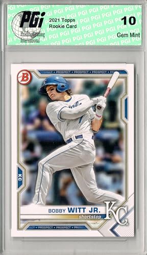 Bobby Witt Jr. Rookie Card 2021 Bowman MLB #BD-47 PGI 10 | Athlete: Bobby Witt Jr., Baseball Trading Card, Brand: Bowman, Graded: PGI 10