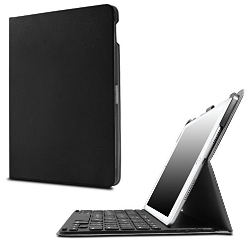 Infiland iPad Pro 9.7 Keyboard Case - Ultra-Thin Smart Stand Cover Case with Apple Pencil Holder and Bluetooth Keyboard for Apple iPad Pro 9.7 Inch 2016 Release Tablet (with Auto Wake/Sleep), Black