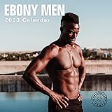 2023 Ebony Men Monthly Wall Calendar by Bright Day, 12 x 12 Inch, Sexy Photography