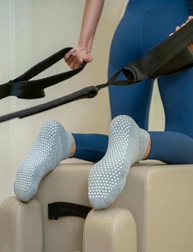 Image of RATIVE Anti Slip Non Skid Barre Yoga Hospital Pilates Socks with Grips for Women Men