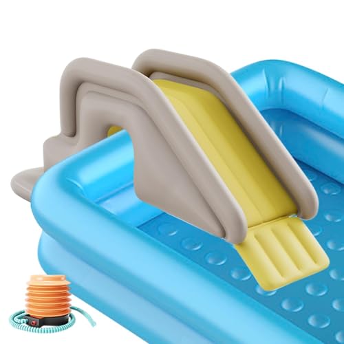 Tobogán Acuático Inflable para Piscina | Toboganes Parque Acuático Resistente Diversión Exterior | Toboganes para Piscinas Hinchables