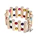 XEGZLH Bird Parrot Swing Ladder Bridge Wooden Chewing Toy Colorful Beads Hanging Cage Accessories for Macaws Finches