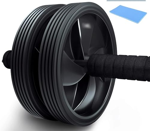 Rueda abdominal de doble rueda con rodillo de ejercicio estable para principiantes 6
