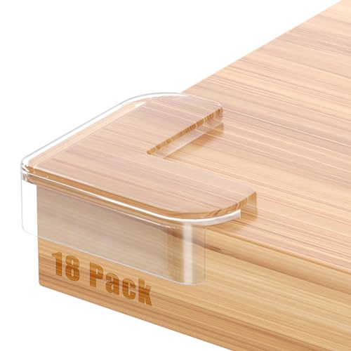 Image of 18 Pack Corner Protectors Baby Proof Corners and Edges Protector, Extra Large Clear Table Corner Protectors for Baby Safety Guards Bumpers Cover Sharp Furniture, L Shape