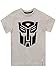 Transformers Maglietta Maniche Corta per Ragazzi Autobots Grigio 7-8 Anni
