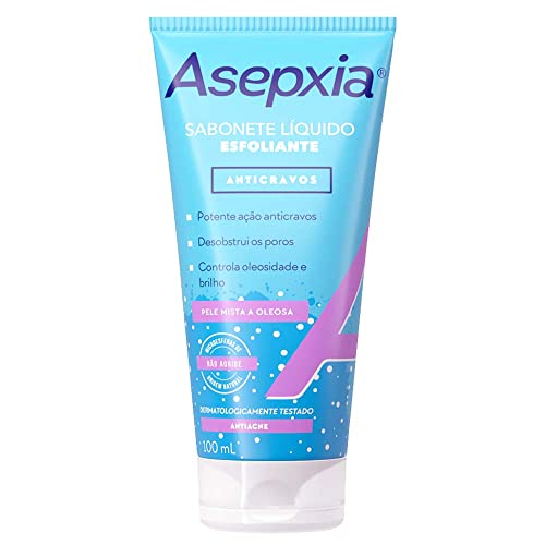 Asepxia Sabonete Líquido Esfoliante 100mL — Limpeza Profunda com Microesferas Naturais | Remove Cravos e...