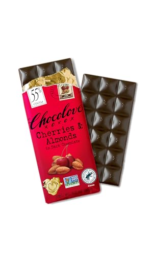 Image of Chocolove Cherries and Almonds in Dark Chocolate, 3.2 oz