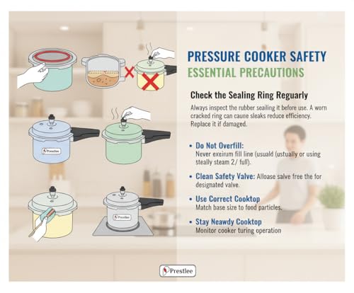 Image of Prestlee Aluminium 3 Litres Pressure Cooker | Outer Lid | Faster & Healthy Cooking | Gas Stove Compatible | ISI Certified | 5 Years Manufacturer's Warranty | Silver