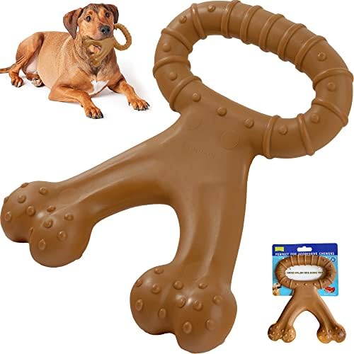 Cohibon Dog Toys for Aggressive Chewers, Beef Flavor Indestructible Dog Toys for Aggressive Chewers, Durable Long-Lasting Dog Chew Toys for Boredom and Stimulating for Large/Medium Breed
