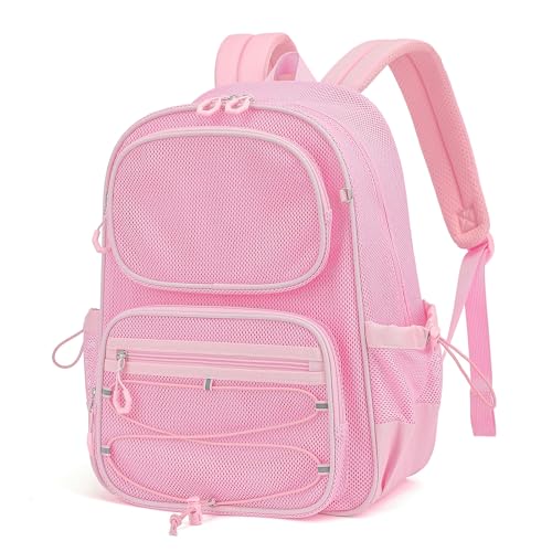 MUSEVOS Heavy Duty See Through Mesh Backpack for School & Stadium