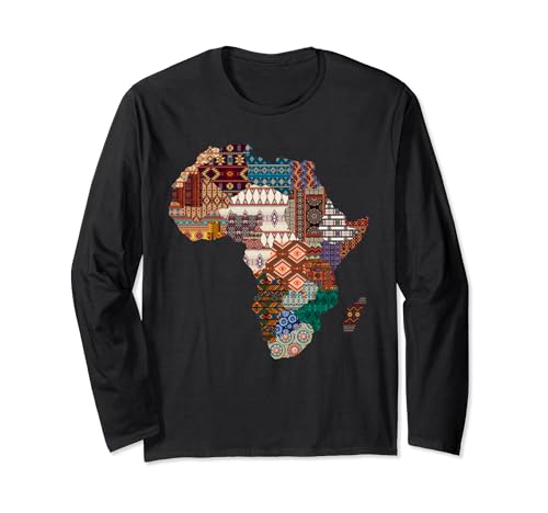 Love Africa Map African Pattern Cloth Traditional Ethnic Manga Larga