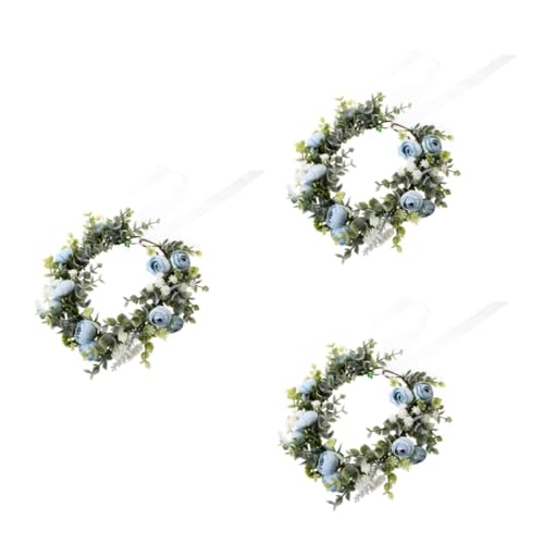 Couronne de fleurs bleue pour mariage bohème et accessoire de tête de mariée