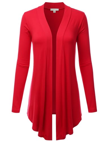 Image of LALABEE Women's Draped Open-Front Long Sleeve Light Weight Cardigan (S~3XL)