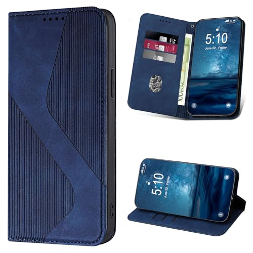 YIRRANZD Cover per Samsung Galaxy J6 2018, Protettiva Portafoglio in Pelle PU Cover Libro [Slot Schede], Flip Caso Antiurto Custodia per Samsung J6 2018 (Blu)