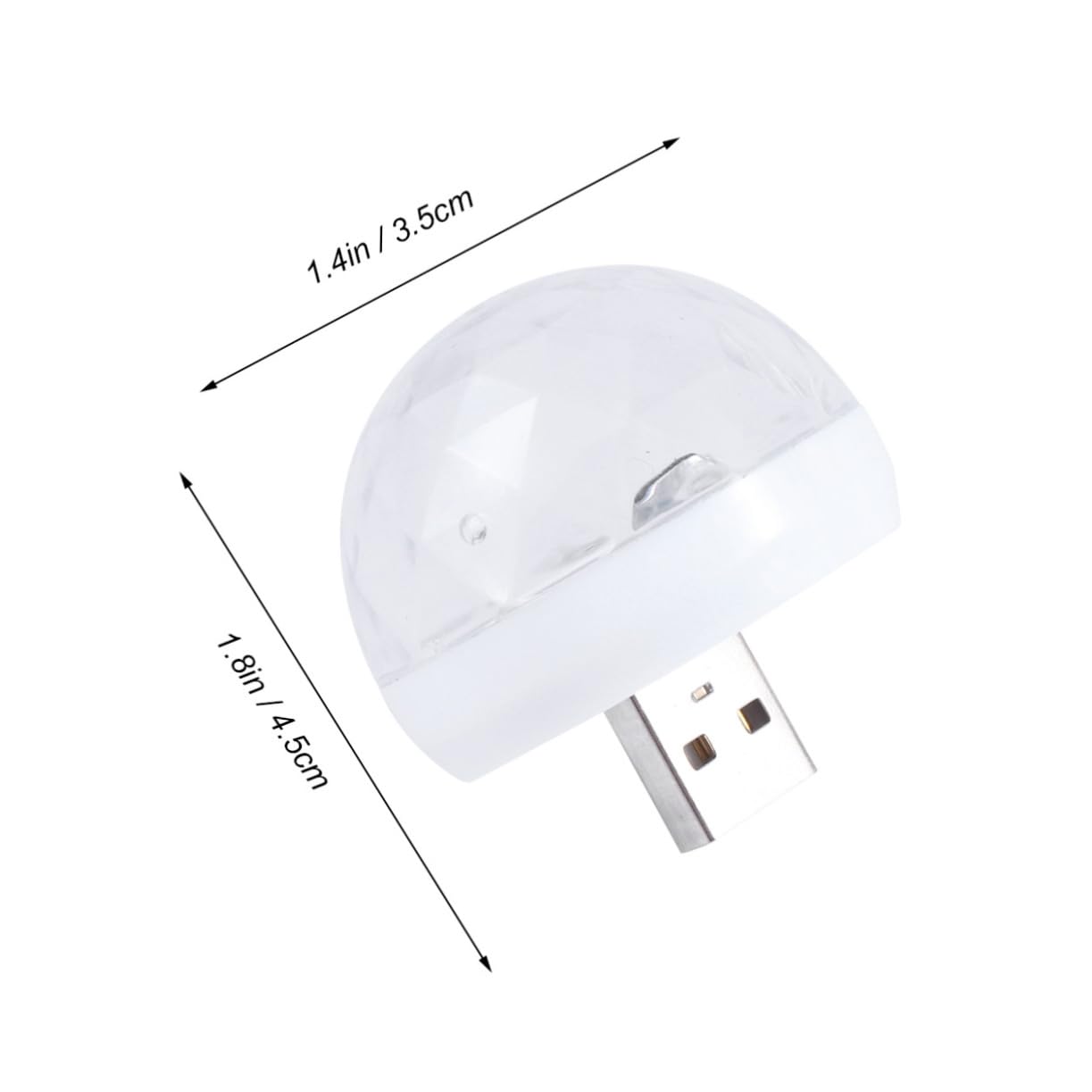 Gadpiparty USB Mini Disco Lights Portable LED Stage Ball Dj Lighting Sound Activated for Christmas Home Parties Bars Clubs Compact Rgbw Light for Dynamic Atmosphere White