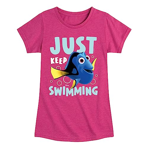 Disney - Just Keep Swimming - Toddler and Youth Girls Short Sleeve Graphic T-Shirt