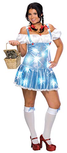 Wizard of Oz Full Figure Sequin Dorothy Costume, Blue/White