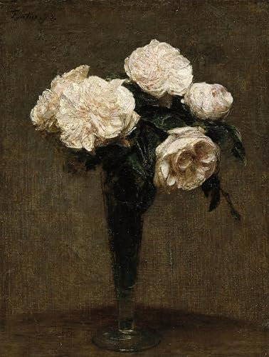 Impression Toile Nature Morte Roses Fantin Latour Décoration Murale Salon Poster 60x90
