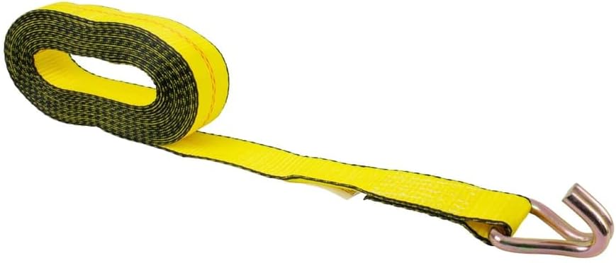 Mytee Products Ratchet Tie-Down Straps with Wire Hook, 2" x 30' Yellow Ratchet Strap | 10,000 Lbs Breaking Strength | Heavy Duty TieDown Ratchet Straps for Flatbed, Truck, Trailers Pickup (10 Pack)