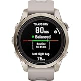 Garmin Fenix 7S Pro Solar, Sapphire, Soft Gold Steel, Light Sand Bundle with 2 Year Enhanced Protection Pack