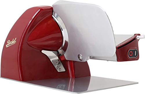 Berkel Home Line 200 Food Slicer/Red/8" Blade/Electric, Luxury, Premium, Food Slicer/Slices Prosciutto, Meat, Cold Cuts, Fish, Ham, Cheese, Bread, Fruit and Veggies/Adjustable Thickness Dial