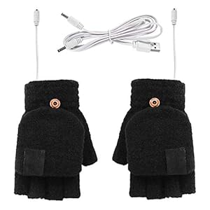 AIUII handschoenen winter flip halfvinger elektrische verwarming gebreide handschoenen USB opladen koudebestendige…
