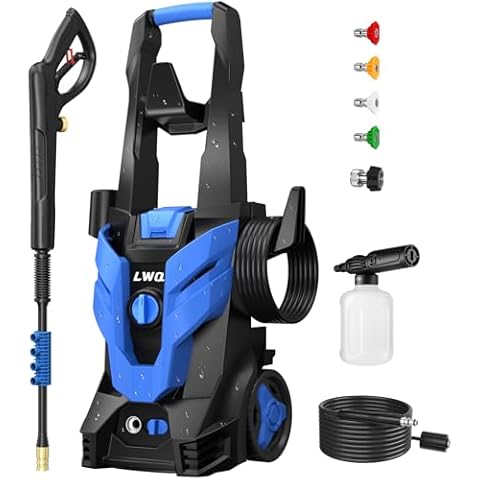 Pressure Washer, Washer with 4 Quick Connect Nozzles, Pressure Cleaning Machine with Foam Cannon for Cars/Fences/Driveways/Patios/Home Cleaning, Pallet of Product Cover
