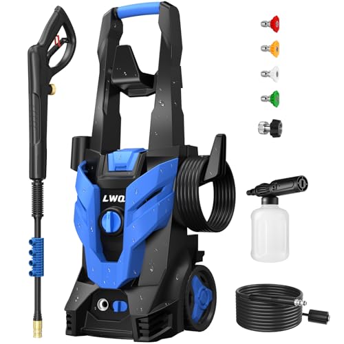 Pressure Washer, Washer with 4 Quick Connect Nozzles, Pressure Cleaning Machine with Foam Cannon for Cars/Fences/Driveways/Patios/Home Cleaning, Pallet of Product