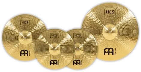 Meinl Cymbals HCS Complete zestaw perkusji (video) Box Pack z 14 calami Hihat, 16 crash, 20 kierowców (35,56-50,80 cm), mosiądz, tradycyjne wykończenie (HCS141620)