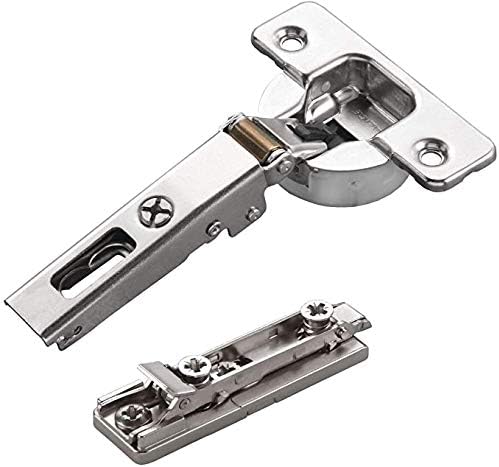 Concealed ''soft closing'' decelerating straight door hinge, Ø35 mm, opening 110°, includes its base