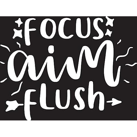 Focus Aim Flush Bathroom Accessory Sticker Cover