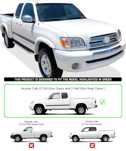 Estribos laterales para Toyota Tundra 2000-2006 acero inoxidable miniatura 2