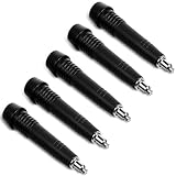 5Pcs Hiking Pole Carbide Tips Trekking Pole Replacement Tips Walking Sticks Tip Protectors Carbide Universal Tungsten Steel Rod End Tip Replacement for Outdoor Climbing Snow Mud
